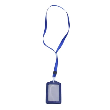 

10Pcs PU Leather Pocket ID Card Pass Badge Holders Case With Neck Strap Lanyard, Vertical