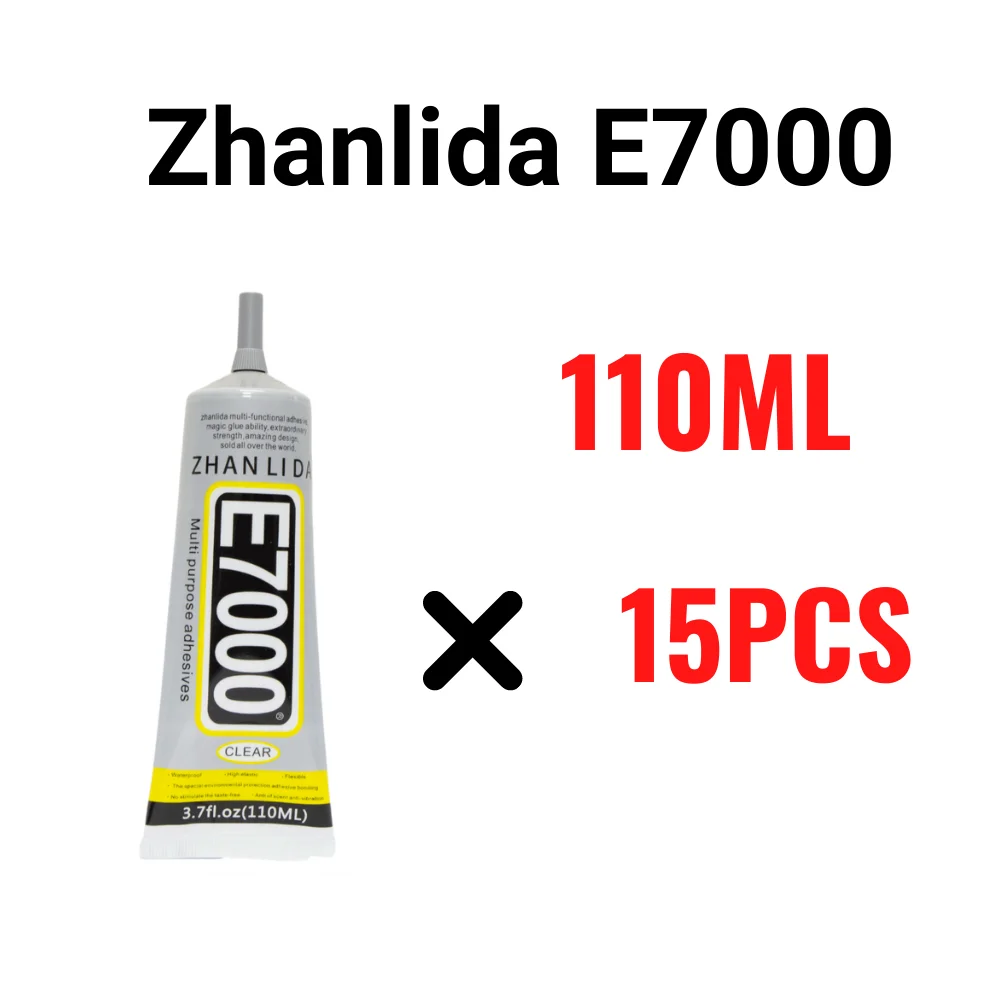 15 шт. в упаковке Zhanlida 110 мл E7000 прозрачная контактная клейкая Ткань DIY Алмазный