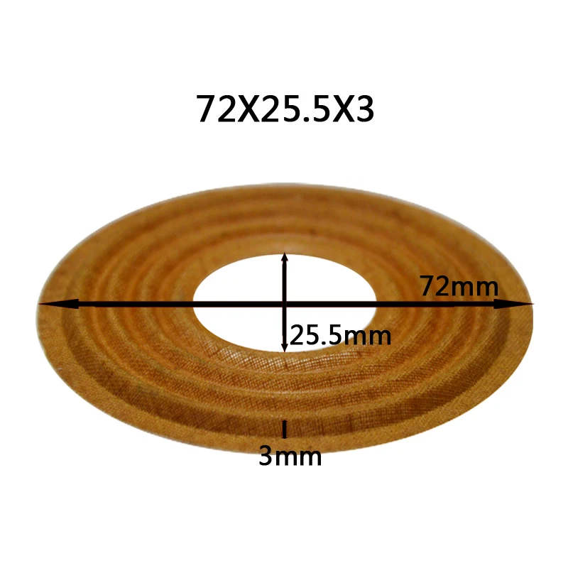 72x25.5x3mm 2 шт 58x20/72x25,5/75x19/75x25,5 мм эластичный волновой громкий динамик сабвуфер низкочастотный динамик с басами спикер Ремонт паук демпфер - Цвет: 72x25.5x3mm
