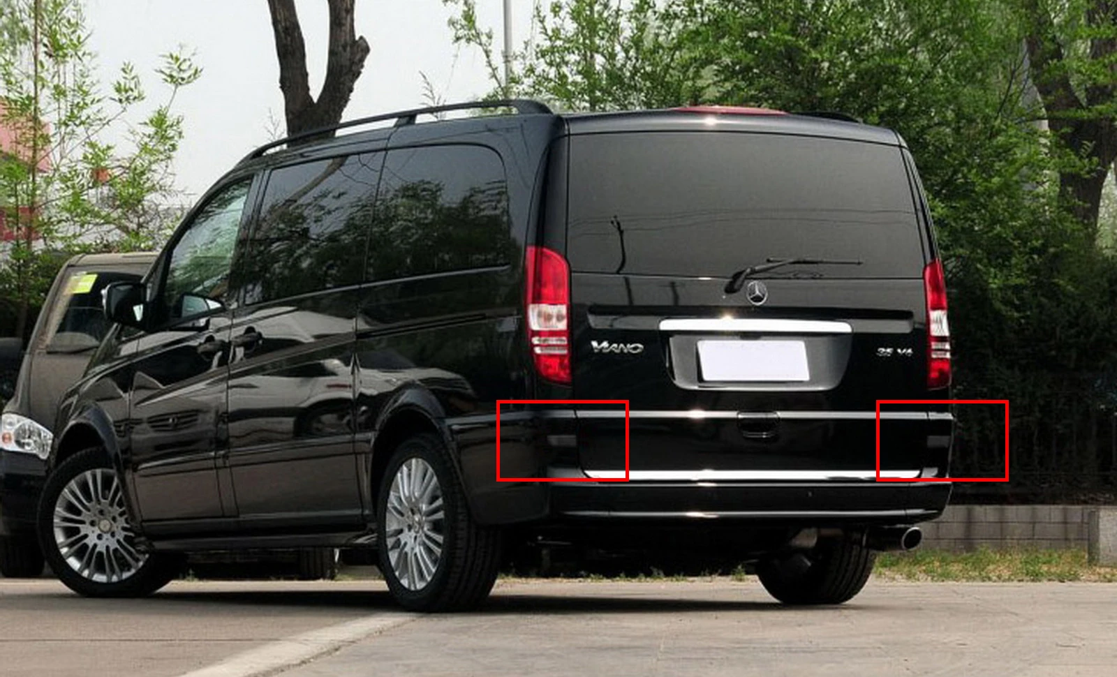 Для Mercedes Benz W639 Vito Viano Светодиодный отражатель заднего бампера светильник дымчатый черный объектив