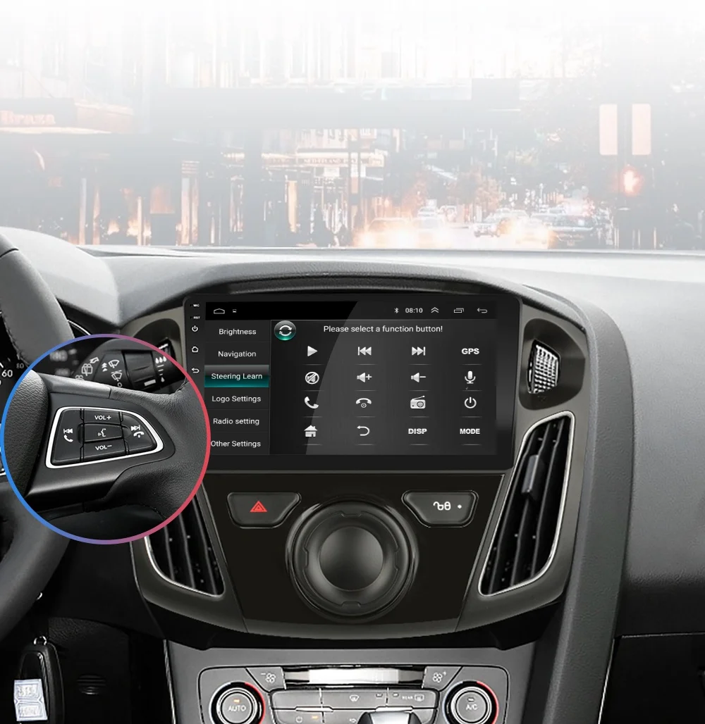 2G+ 32G " 2din Android 8,1 GO автомобильный dvd-плеер для Ford Focus 3 2012 2013 автомобильный Радио gps навигация wifi DSP ips плеер