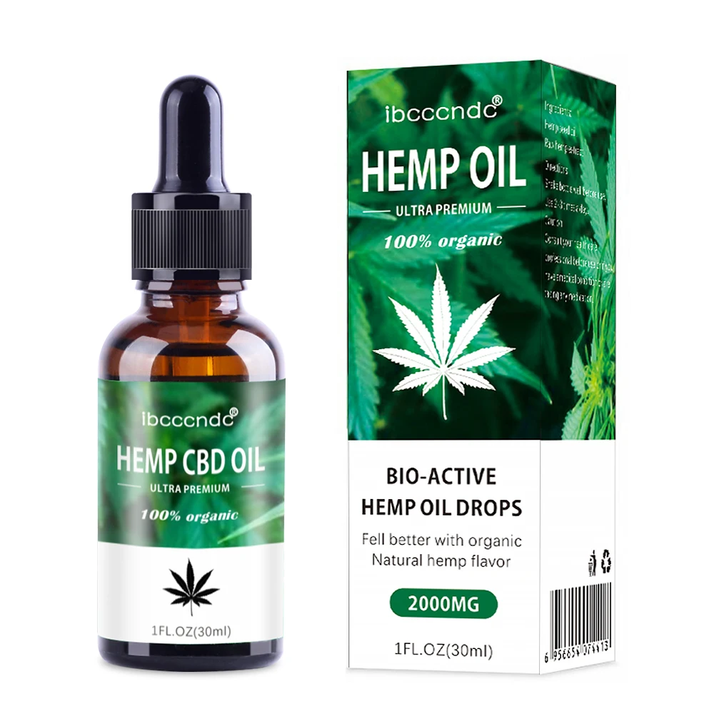 100% органическое конопляное масло CBD 2000 мг Биоактивные Семена Конопли экстракт