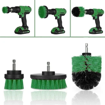 

Bristle Drill Brush Nylon Green 3pcs Cleaning Tool Accessory Assortment