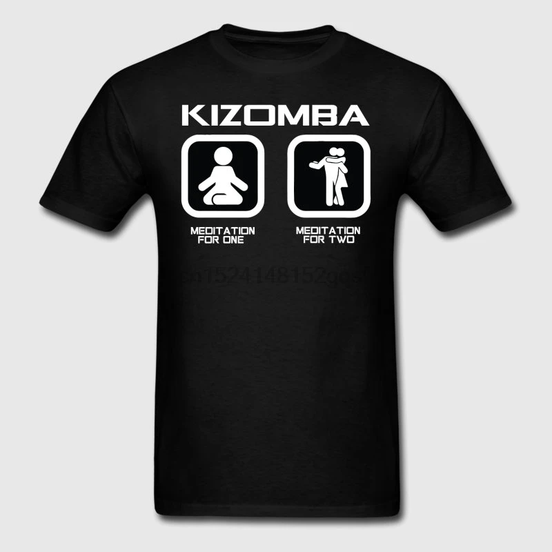 Модная футболка для мужчин с круглым вырезом Kizomba медитация одной медитации двух