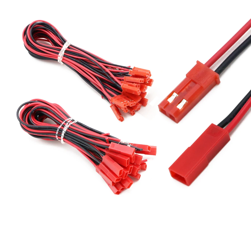 

JST Connect Wire 40pcs 100mm 150mm 200mm JST Male Female Connector Plug For RC Lipo Battery (20pair)