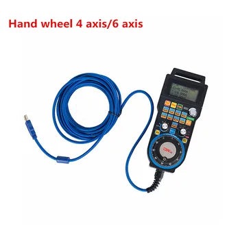 

Hand wheel 4 axis 6 axis optical Encoder Generator MPG Pendant Mach3 Wired CNC Handlewheel Controller with USB for cnc router