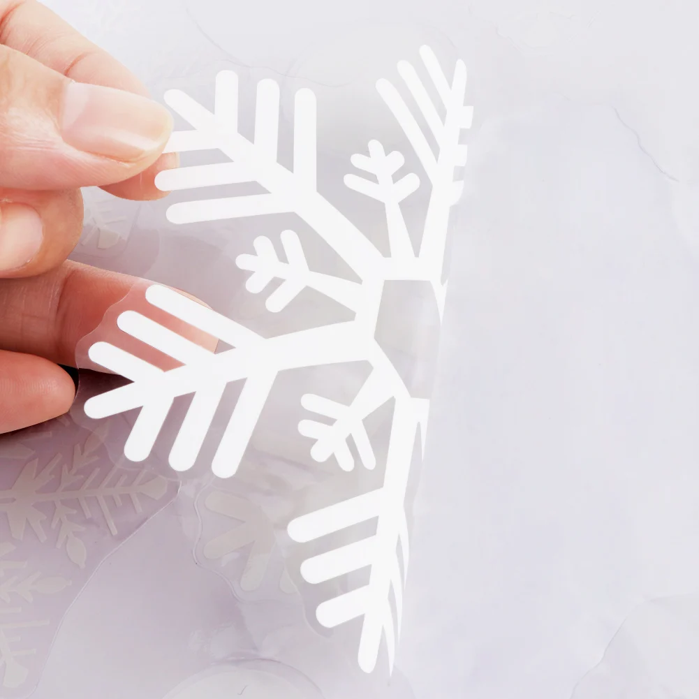OurWarm Рождество Снежинка окна наклейки на стену год украшения для дома 48 шт. зимние наклейки вечерние принадлежности