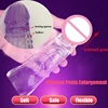 Silicone Penis Enlargement Reusable Condoms Extend 4cm Penis Extension Sleeve Crystal Condom Delay Ejaculation Sex Toys For Men 1