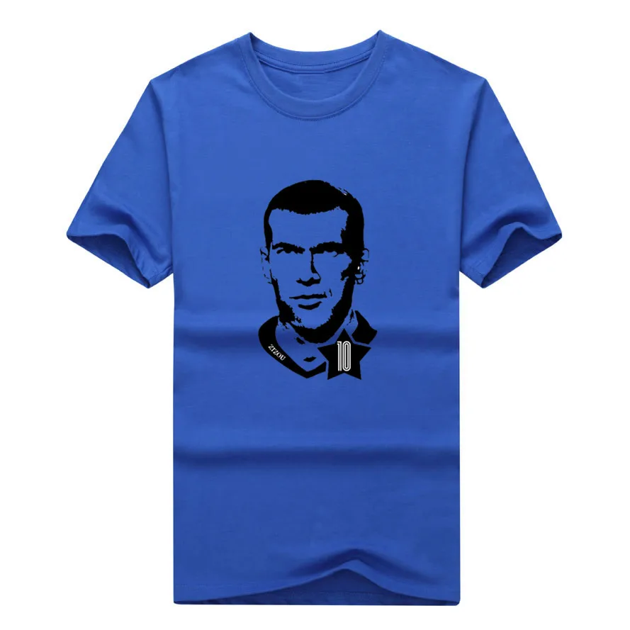 Новинка; футболка из хлопка для фанатов из Франции Zinedine Zidane legend