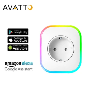 

AVATTO RGBW EU WiFi Smart Plug with 1 USB Charging Port, Wireless OutleT Smart Socket with Google Home, Alexa Voice Control