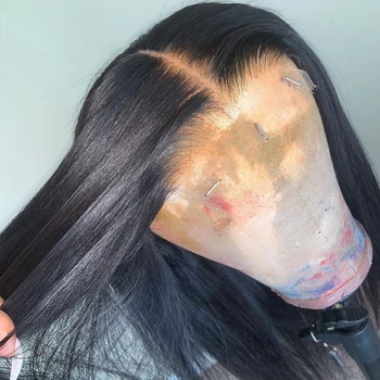 

4x4 Short Bob Wig 150% Lace Closure Human Hair Wigs For Women Straight Hair Pre Plucked Remy Brazilian Pre Plucked Slove Rosa