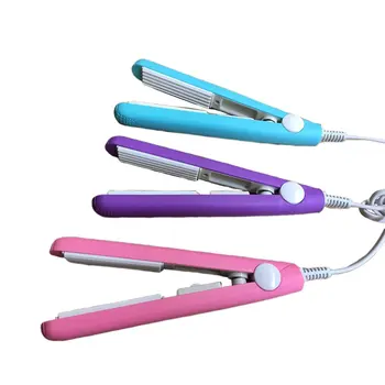 

Mini Hair straightener Iron Pink Ceramic Straightening Corrugated Curling Iron Styling Tools Hair Curler