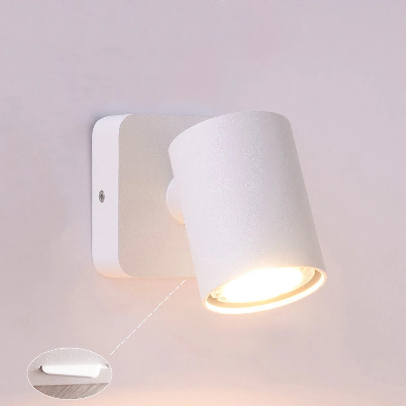 Indoor 7W GU10 Led Ceiling Wall Light Modern Style Folding Rotation Home Hotel Bedroom Bedside Living Room Reading Wall Lamp wall mounted lamp