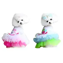Hot Sale Summer Pet Dog Puppy Lip Dress Clothes T-shirt Breathable Lace Costume