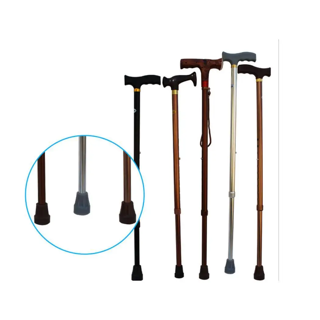 Elderly Walking Stick Portable Telescopic Guiding Cane Anti-slip Aluminum Alloy Trekking Pole Camping Mountaineering Crutch