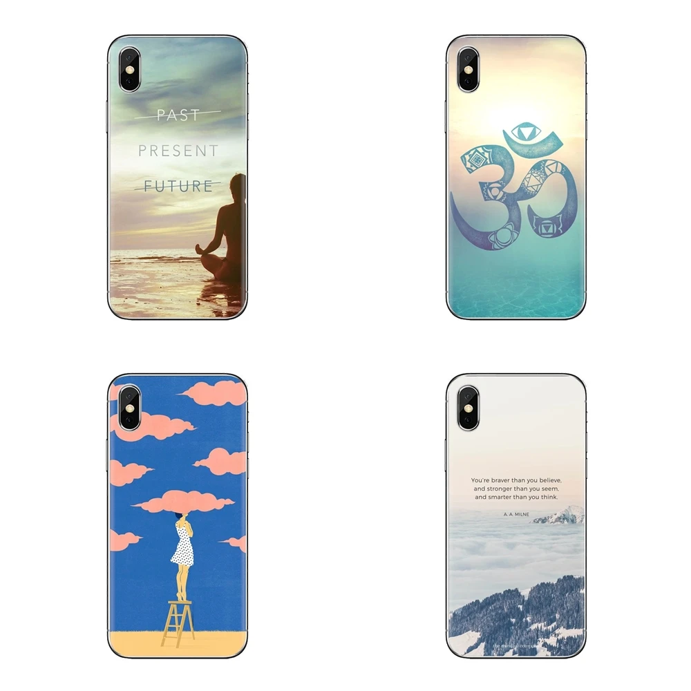 For Sony Xperia Z Z1 Z2 Z3 Z5 compact M2 M4 M5 E3 T3 XA Aqua LG G4 G5 G3 G2 Mini Silicone Cover Bag Mindfulness Mobile Wallpaper |