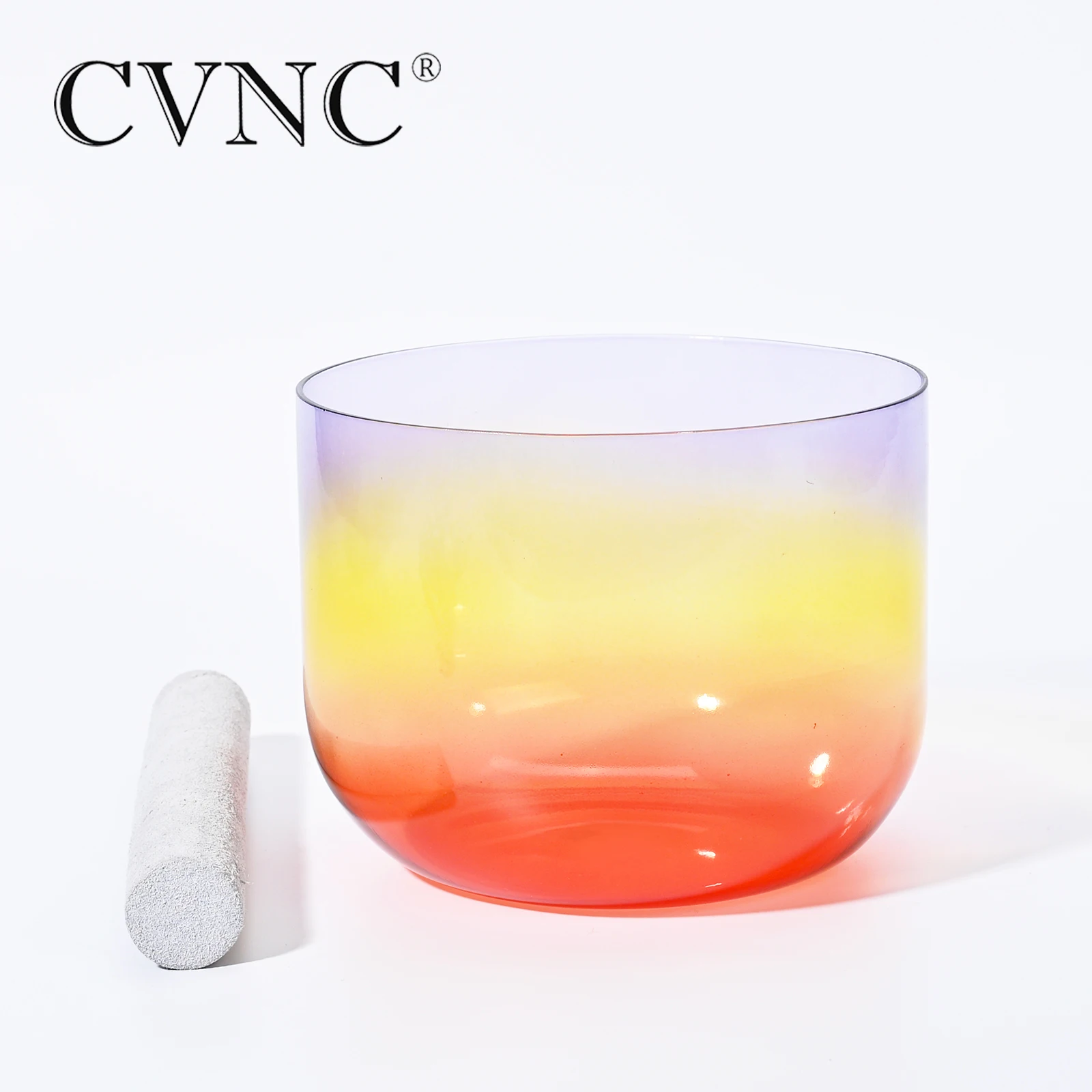 CVNC 6 &quotили 7&quot прозрачный радужный Note B корона Чакра кварцевый кристалл поющая