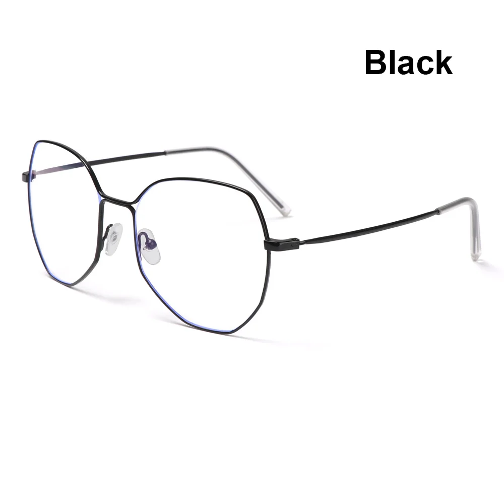 blue light reading glasses Irregular Anti-Blue Light Glasses Unisex Retro Vintage Ultra Light Polygon Pearl Metal Frame Vison Care Computer Gaming Glasses anti blue light glasses Blue Light Blocking Glasses