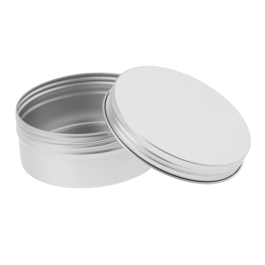 8.8oz Aluminum Tins Container Screw Lid Cosmetic Storage Jars Cans Pot 5pcs