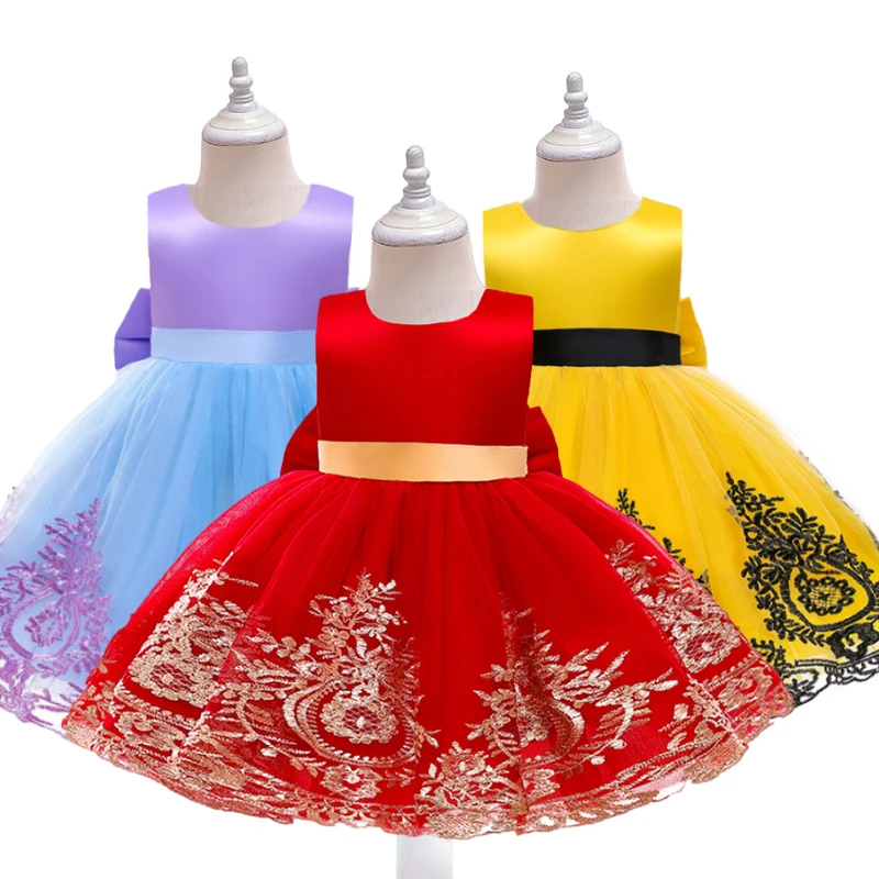 Baby girl Dress for Infant Girl 0-5Year Girls Birthday Dresses Lace Pageant Vestido Princess Pettiskirt | Детская одежда и обувь