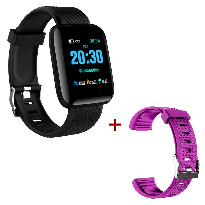 D13 SmartWatch кровяное давление водонепроницаемые Смарт-часы для женщин монитор сердечного ритма фитнес-трекер спортивные часы для Android IOS Телефон - Цвет: add purple strap