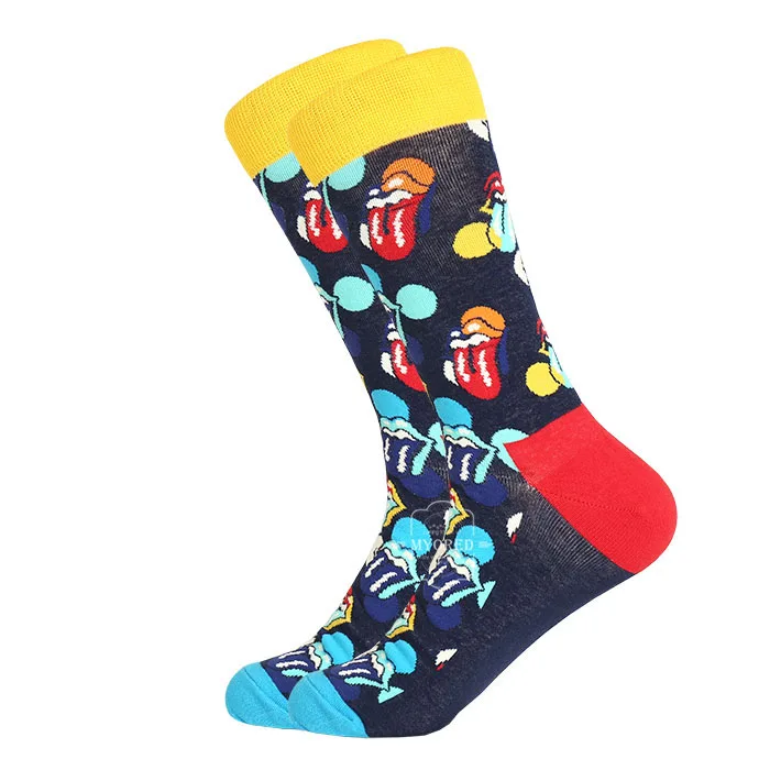 MYORED, мужские носки, хлопок, забавные носки для мужчин и женщин, новинка, повседневная одежда, цветные носки-лодочки для счастливой свадьбы, аксессуары, подарок - Цвет: 1810C