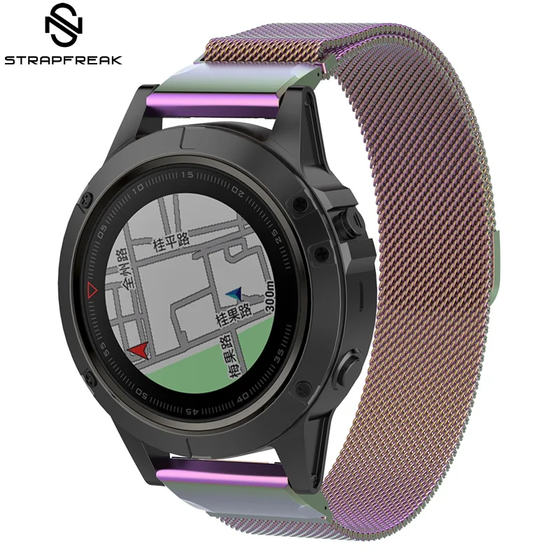 Миланский ремешок для часов Garmin Fenix 5X5 5S Plus 3 3 HR Forerunner 935, быстроразъемный удобный ремешок для запястья 26 мм 22 мм 20 мм