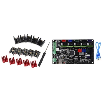 

HOT-5pcs 3D Printer Tmc2208 Stepper Motor Driver & 1pcs Motherboard Mks Gen V1.3 Ramps1.4 Mks Gen V1.4
