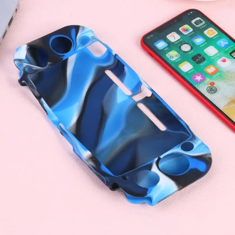 Силиконовый защитный чехол для консоли Switch Lite красный синий камуфляж