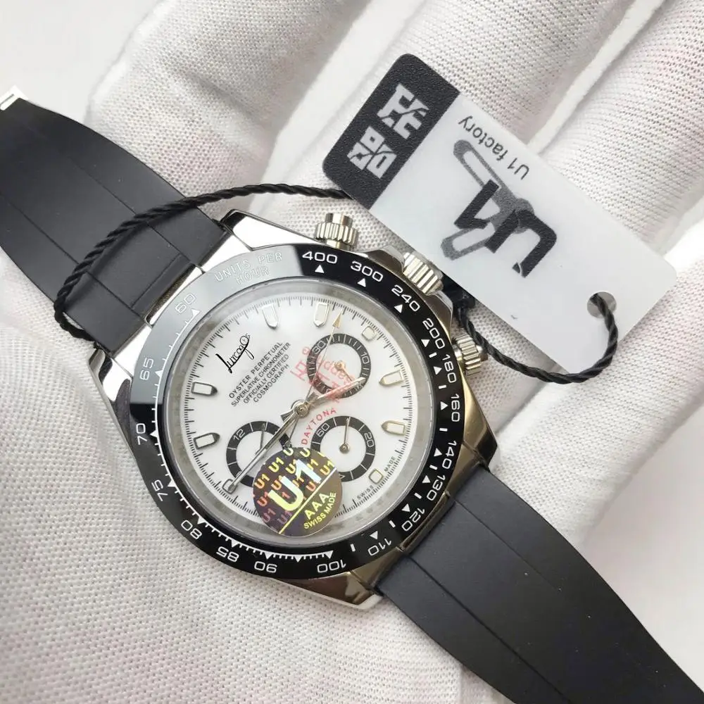 

Luxury brand watch men 39mm RLX DAYTONA automatic all small dials work sweeping OYSTER PERPETUAL Sapphire glass 72200