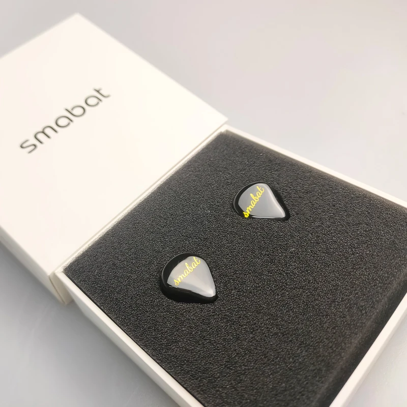 Smabat Black Bat HIFI Earbud 10mm Graphene Subwoofer Diaphragm Unit Resin In-Ear Earphone Bass Music IEM MMCX Headset NCO ST-10s