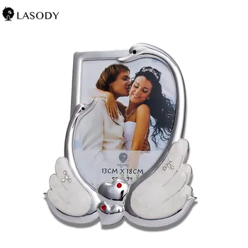 

Creative Silver Swan Table Picture Frame Display for Tabletop Decorative Picture Frame Romantic Photo Frame For Lovers Wedding