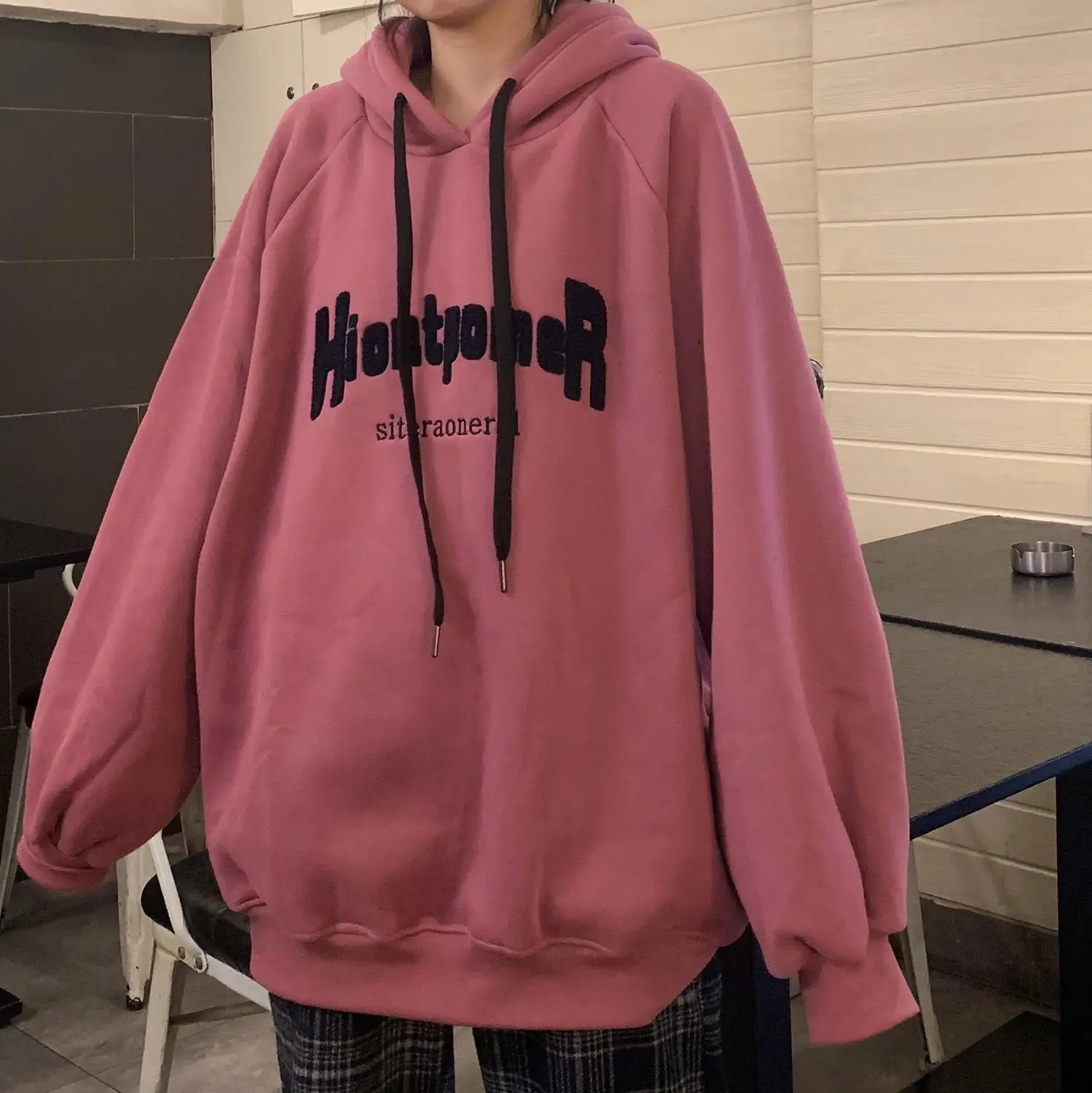 

Women's Sweatshirts Japanese Harajuku Ulzzang Vintageloose Letter Print Ins Lazy Sweatshirt Female Korean Clothing For Women