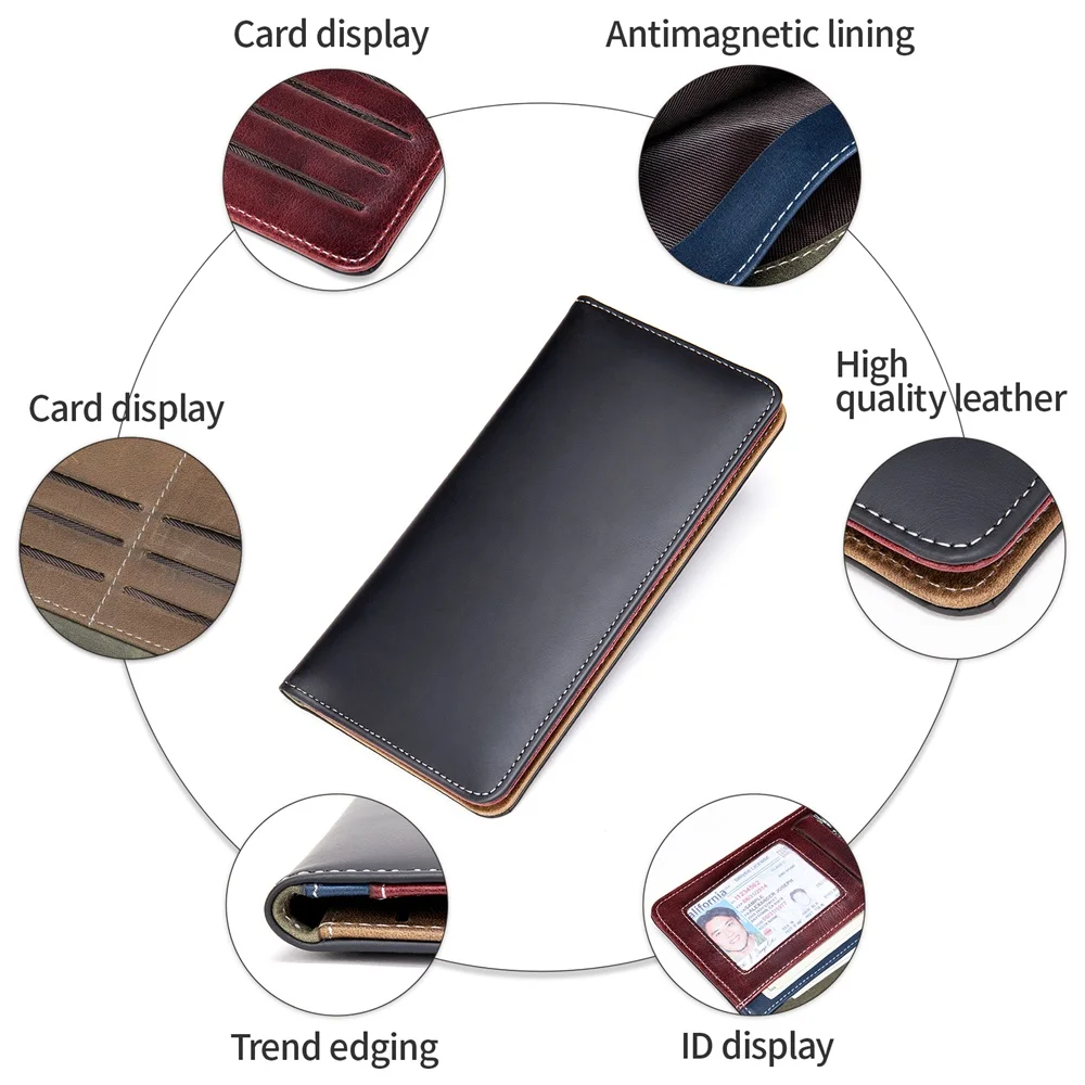 WESTAL Mens Wallet Genuine Leather Purse for Men Leather Wallet Mans Purse and Handbags Luxury Designer Card Walet for Men 202