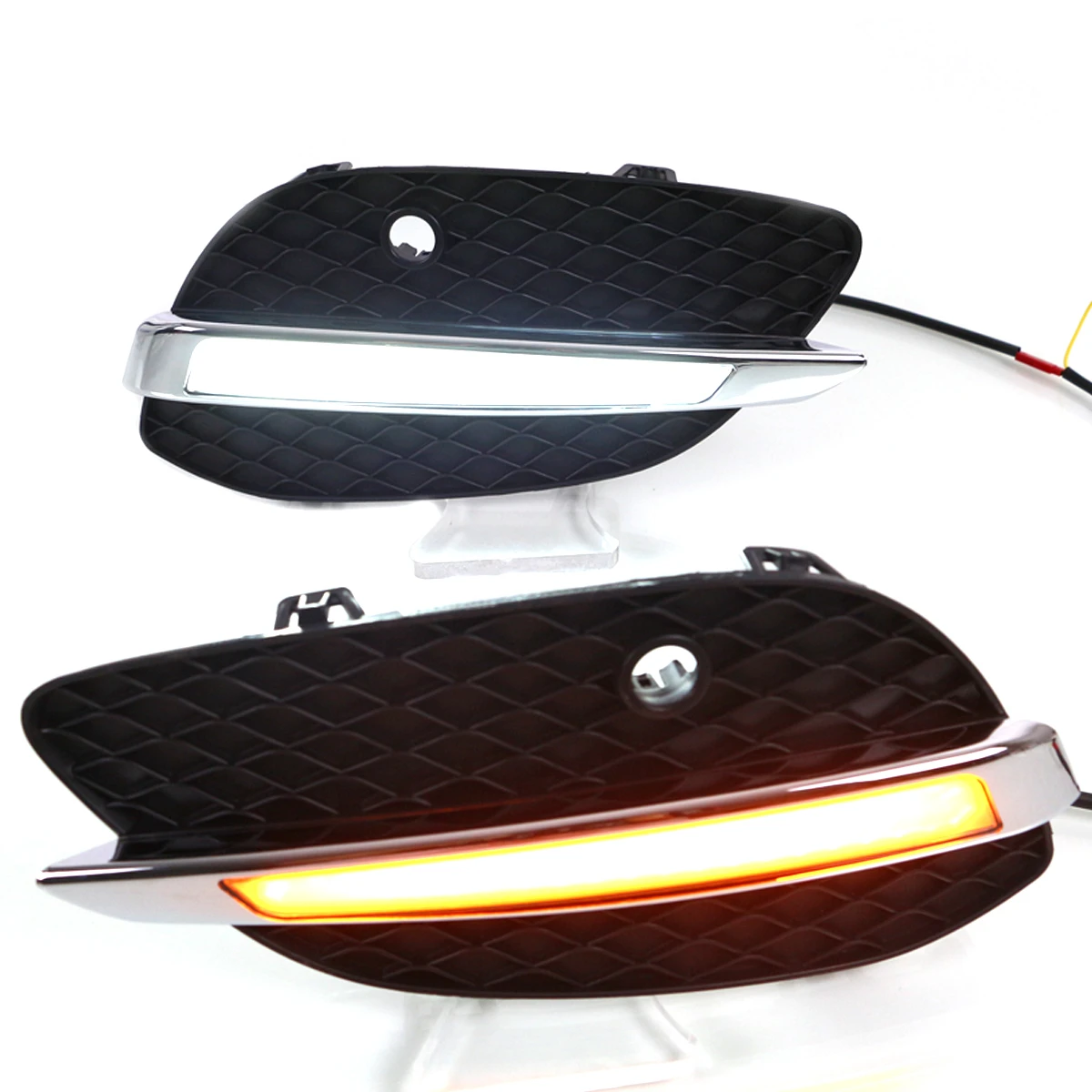 2 шт. для Mercedes Benz GLC X205 2015 2016 LED DRL дневные ходовые огни дневной свет желтый