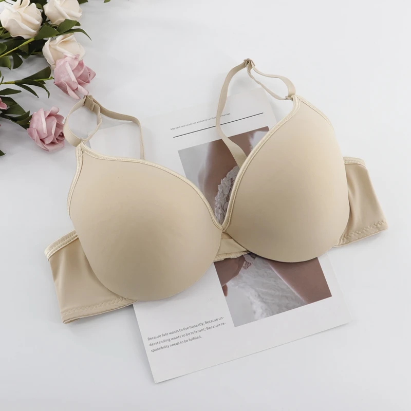 Beauwear размера плюс Бесшовные бюстгальтеры для женщин Однотонные пикантные туфли