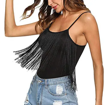 

Summer new fashion tassels bodysuit women clothes 2020 New Fashion Solid Lace transparent female jumpsuit sexy bodysuits ropa