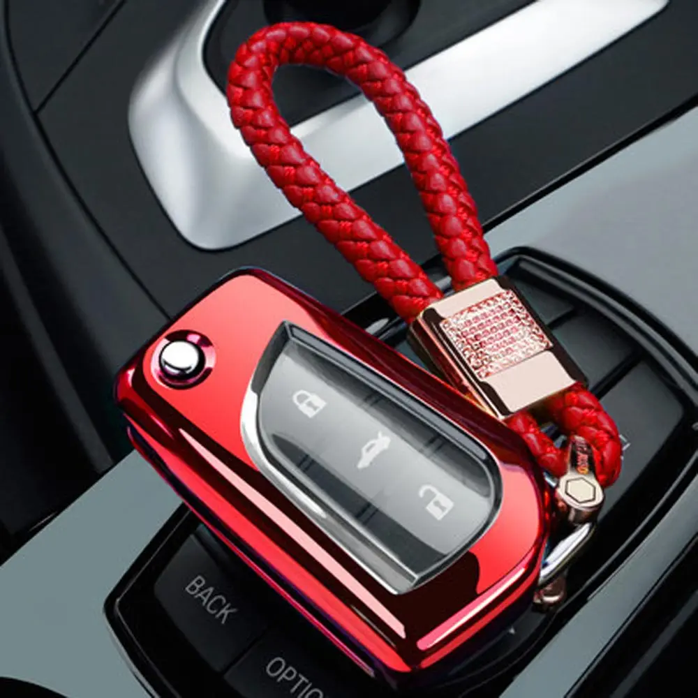 Option 7 Подходит для идеального ключа автомобиля чехол fob 2 3 кнопки для Toyota Auris Rav4 Prius Camry Corolla Avensis Verso Yaris Aygo key Pad - Название цвета: Option 7