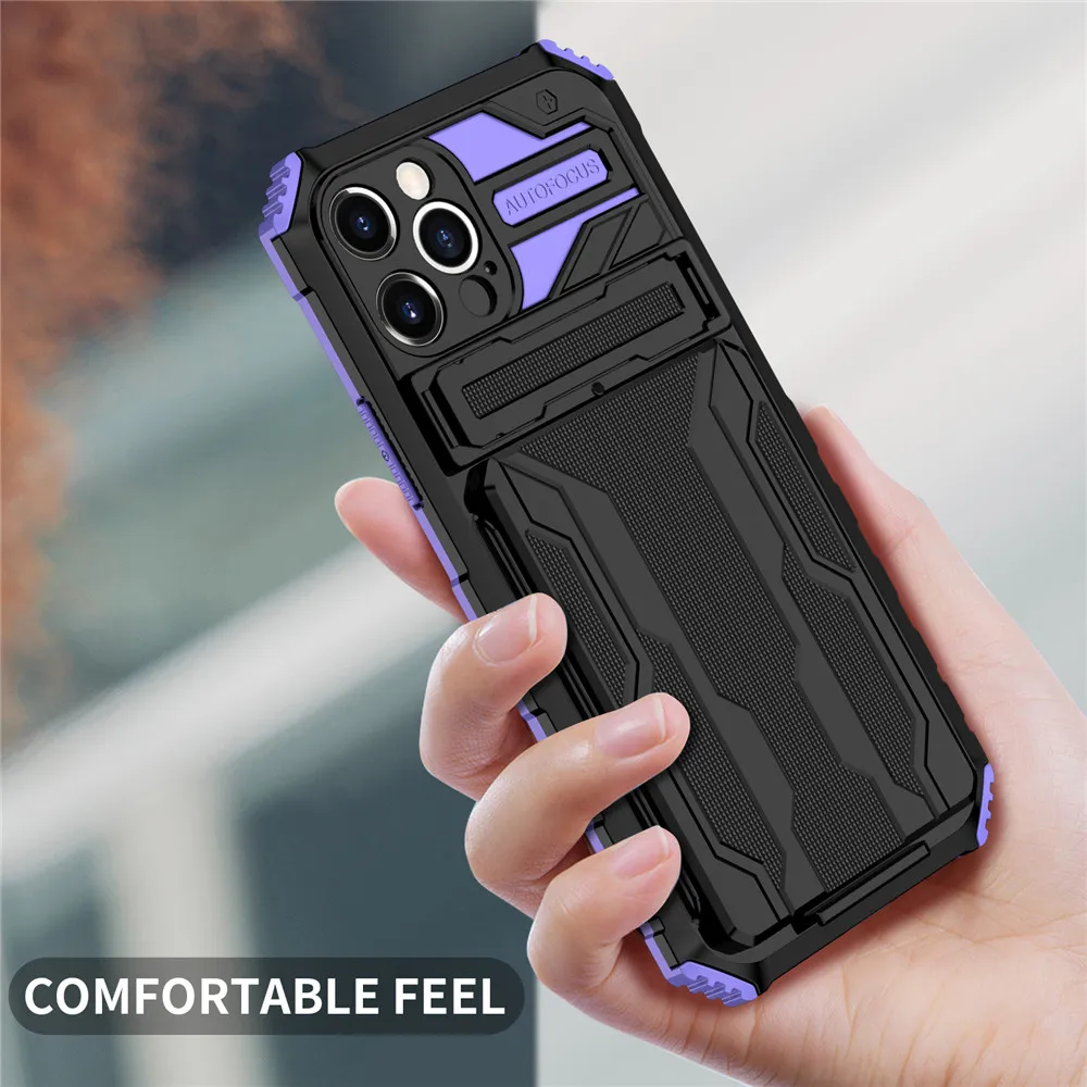 Custodia Per Telefono Per Iphone 12 Pro Max 12Max Resistente Agli Urti Portafoglio Porta Carte Di Credito Armatura Custodia Per Telefono Per Iphone 12