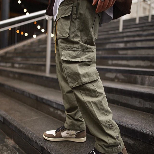 Streetwear Men's Cool Pants Pocket Loose Men Hiphop New Fashion Joggers Pants  Trousers Men Hombre Male Casual Fashion Cargo - Casual Pants - AliExpress