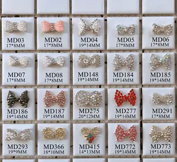 

20pcs/bag 3D Charms Metal Big Blingbling Bow Deco Nail Decoration Metal Nail Art Deco