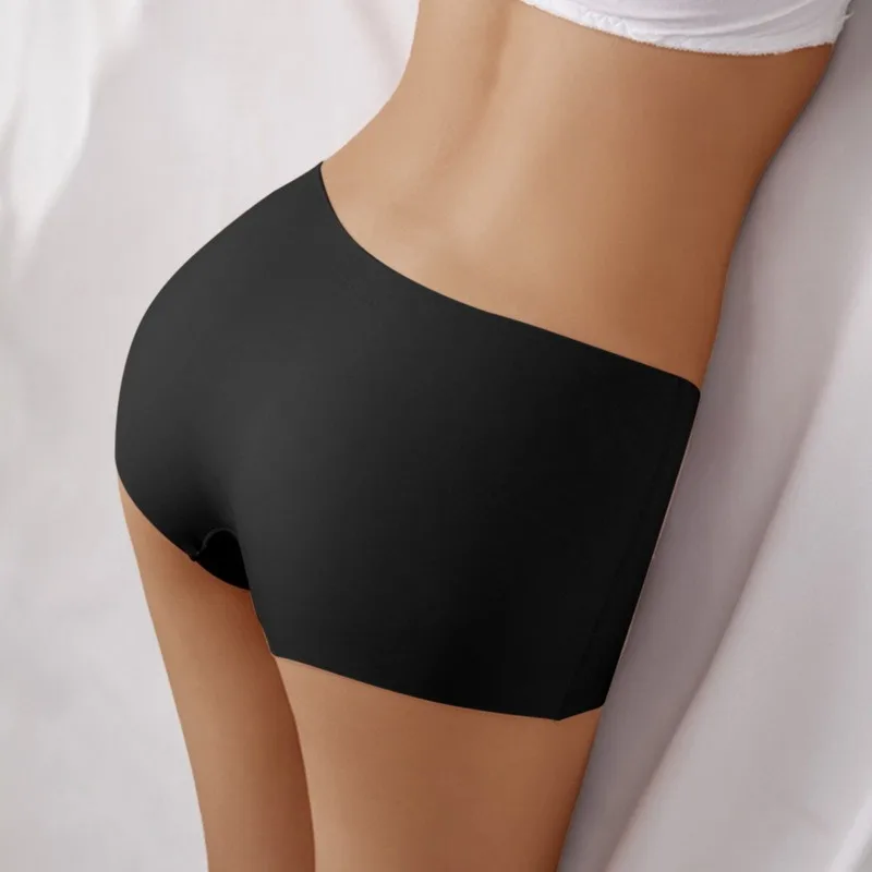 Women Safety Shorts Seamless Ice Silk No Curling Boxer Briefs High Stretch Shorts Slimming Shaping Underwear Under Skirt safety shorts
