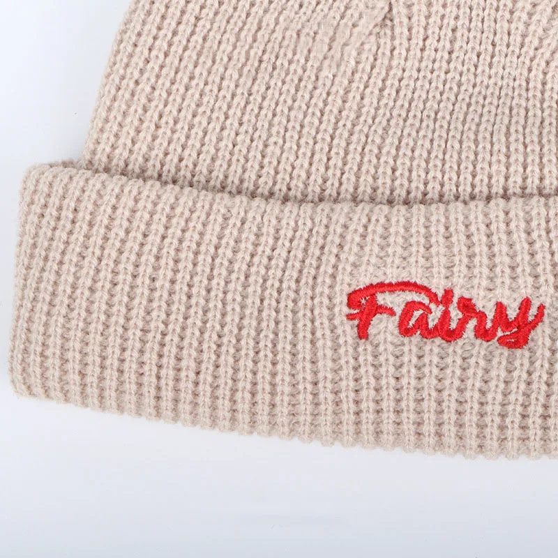 Зимние хлопковые теплые шапки с вышитыми буквами, женские шапки Skullies Beanies для мужчин, вязаная шапка Gorros Mujer Invierno