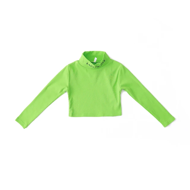 Kid Kpop Outfit Hip Hop Clothing Sweatshirt Crop Top Long Sleeve 