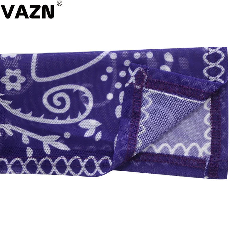 VAZN NK066 Новинка, женские повседневные Осенние Комбинезоны с принтом, сексуальные длинные штаны с длинным рукавом, топ, Клубные облегающие комбинезоны