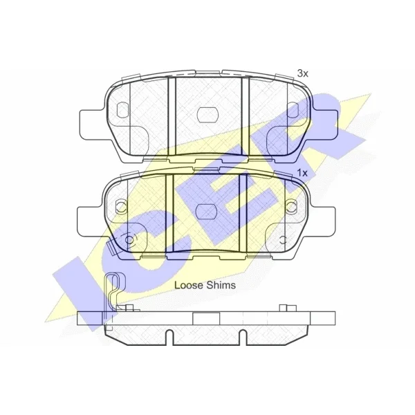 Колодки дисковые задние Infinity G35 3.5i V6 06# ICER 181838