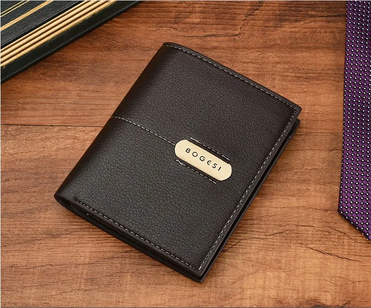 Leisure soft short men's wallet men's card bag wallet man clip cards wallet men