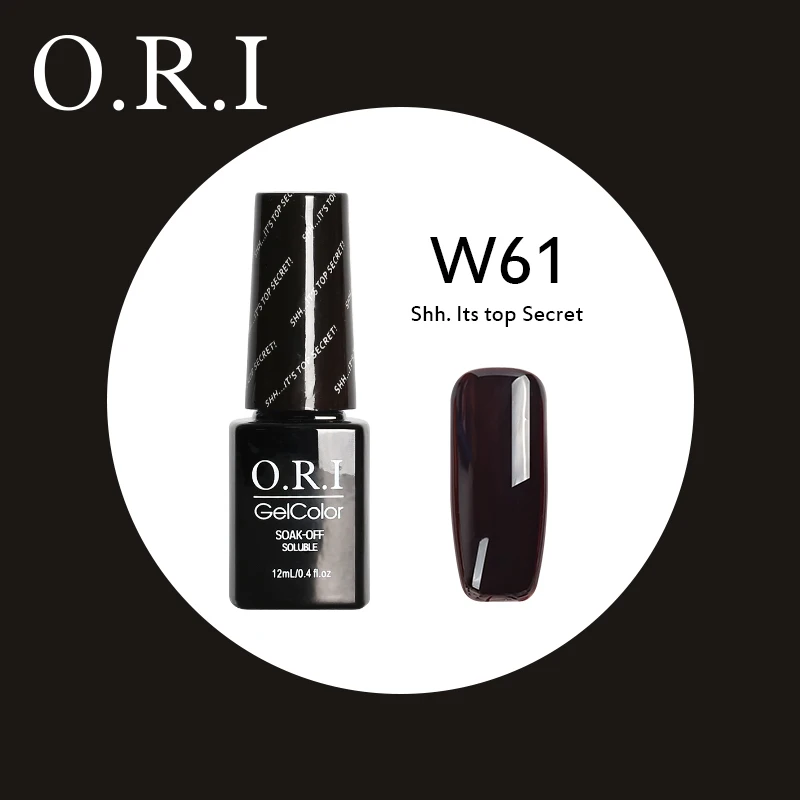 O.R.I 12 мл Гель-лак для ногтей Led УФ Цвета Vernis Полупостоянный Гибридный гвоздь Гель-лак замачиваемый Гель-лак Lakiery Hybrydowe Гель-лак - Цвет: W61