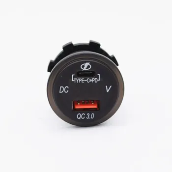 

Hot Waterproof 12V 24V Type C PD QC 3.0 USB Car Charger LED Voltmeter Power Adapter For Smart Phone Tablet Boat Motorcycle