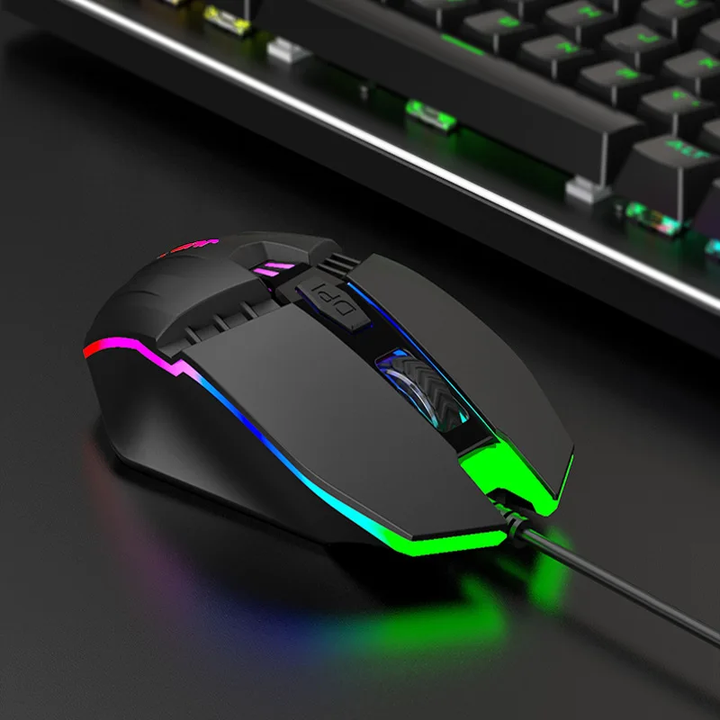 Игровая мышь, проводная, светодиодный, с подсветкой, USB, оптическая, эргономичная, компьютерная мышь, геймер, Мыши для ПК, X7, для ноутбука, игровая мышь - Цвет: Black